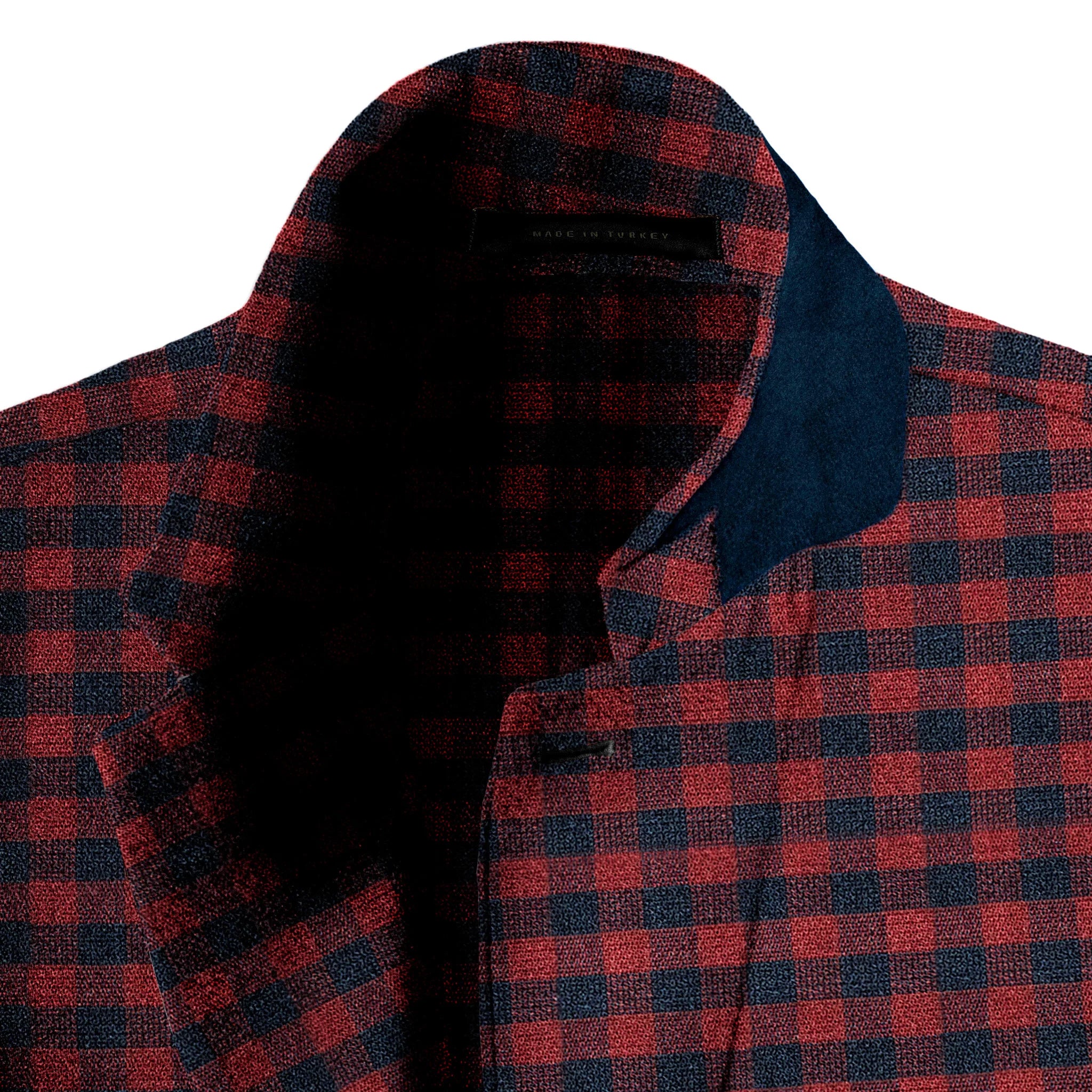 luxury mens red check blazer