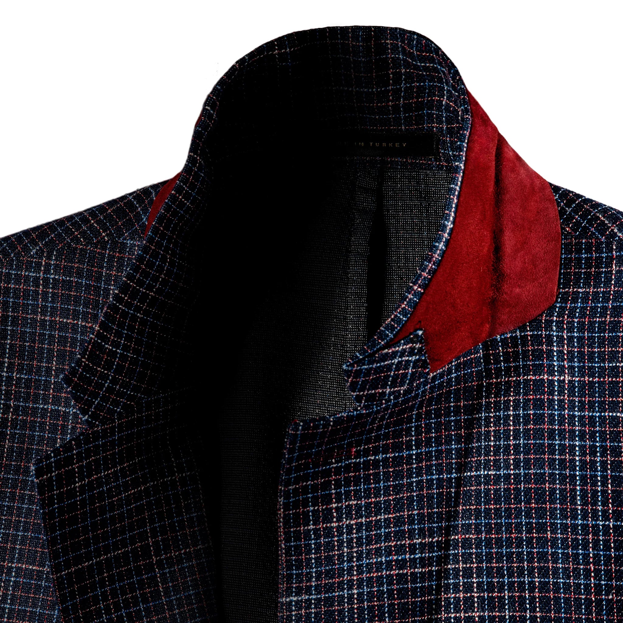 luxury blue textured blazer