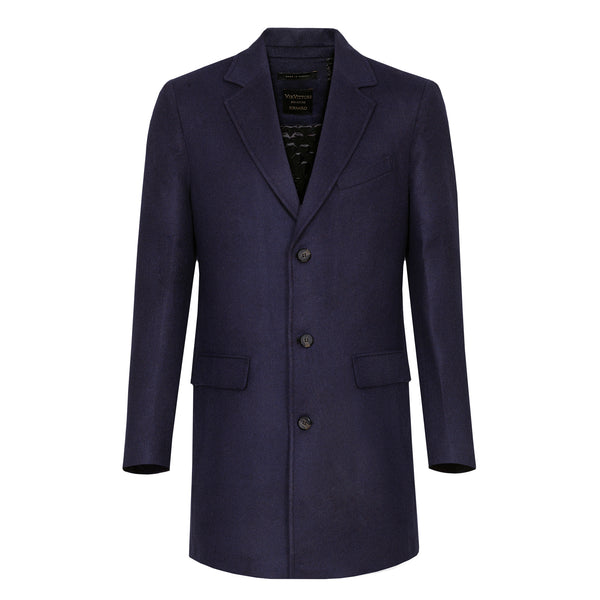 luxury mens purple wool overcoat