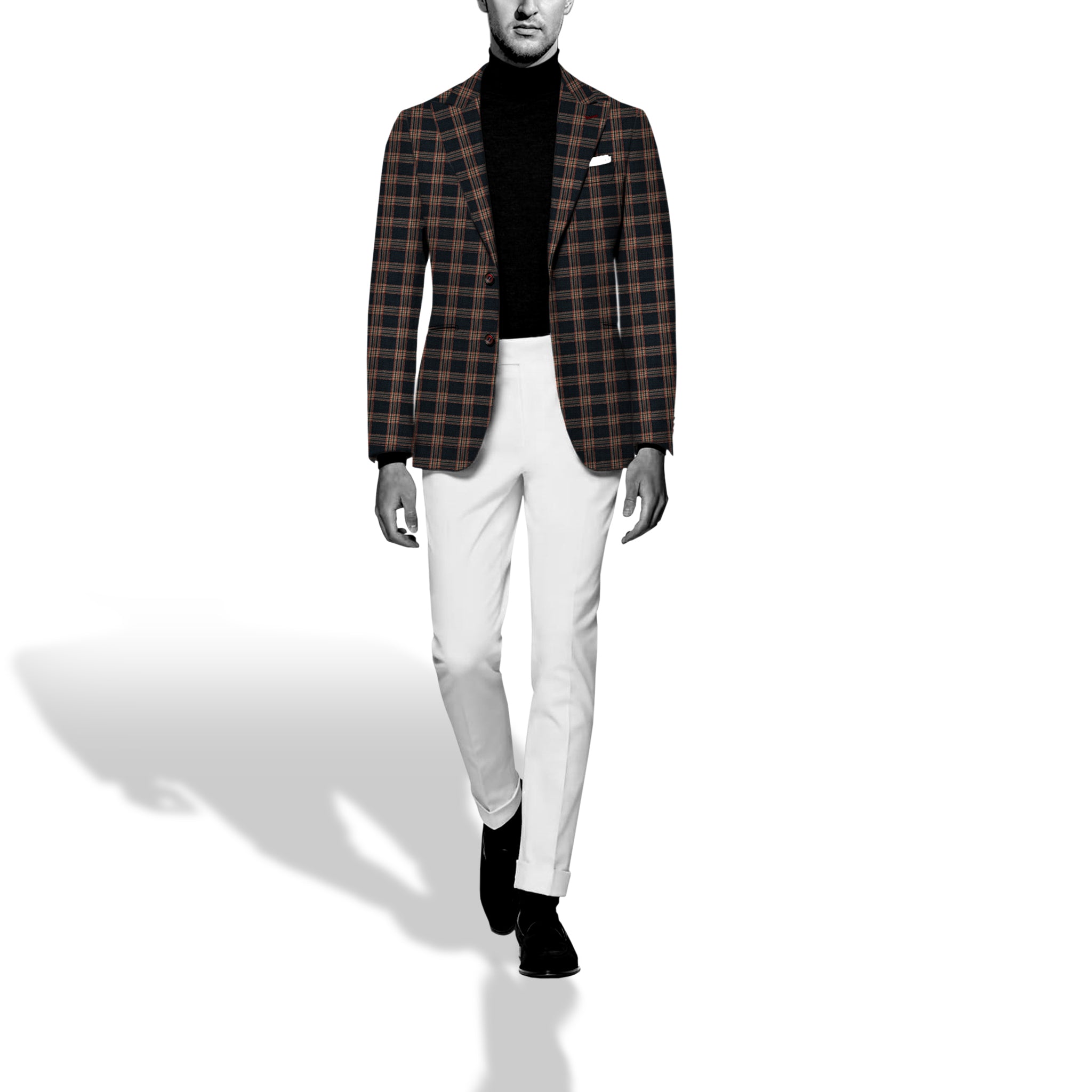 SECRET DESIRE - Premium Men's Blue Checked Blazer