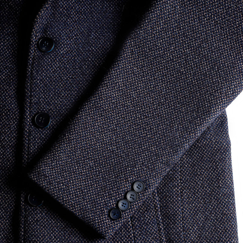luxury men's blue overcoat