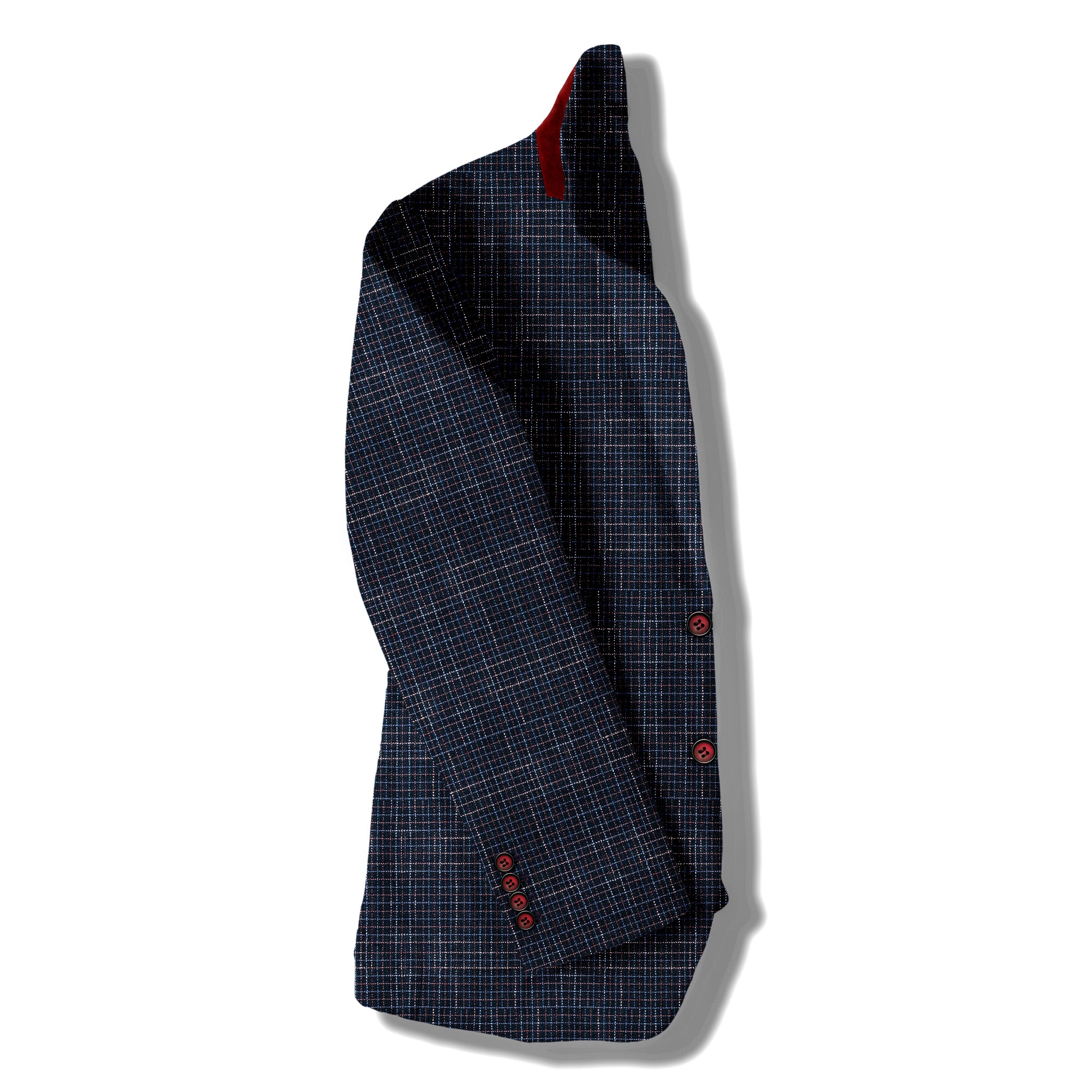 luxury blue textured blazer