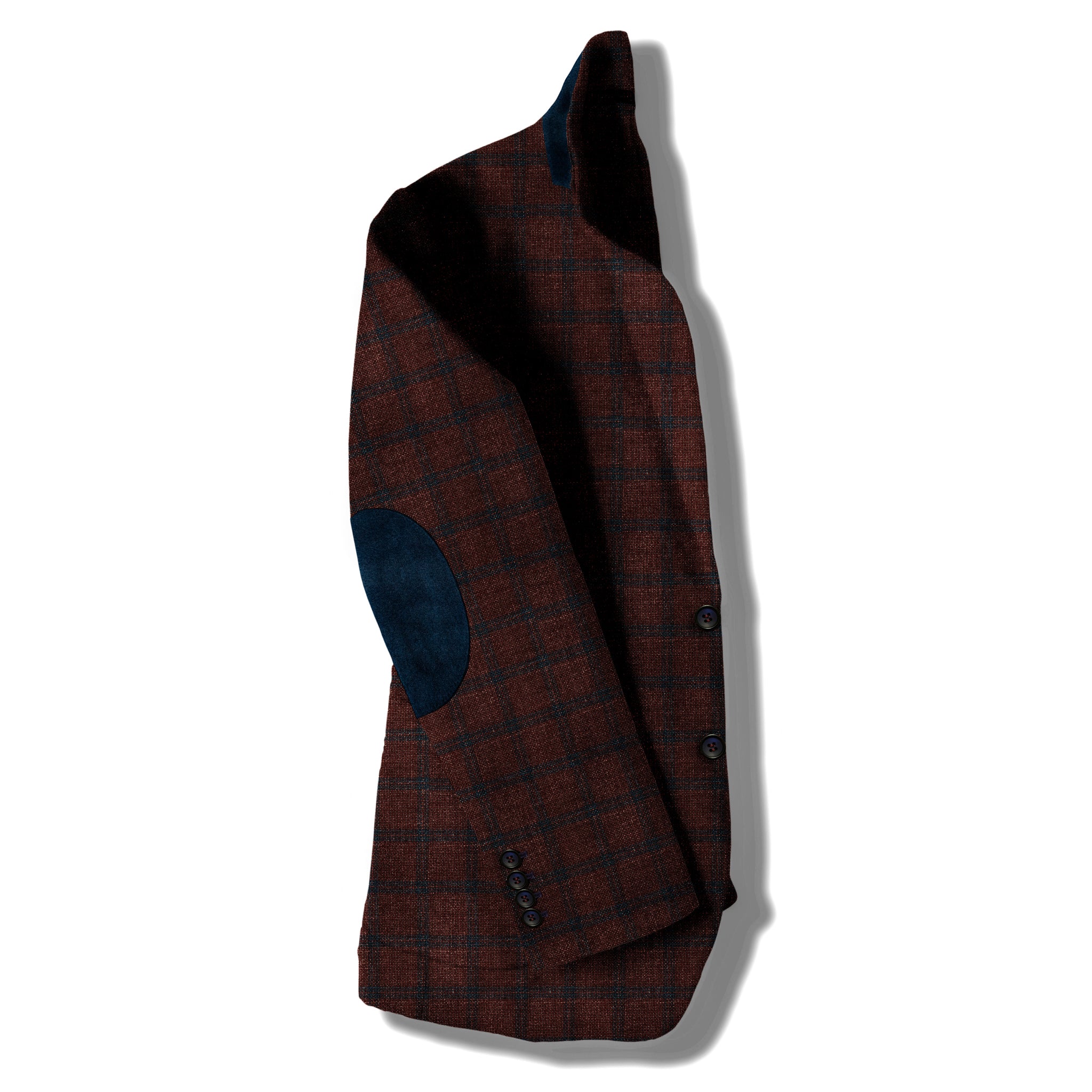 luxury mens maroon checked blazer