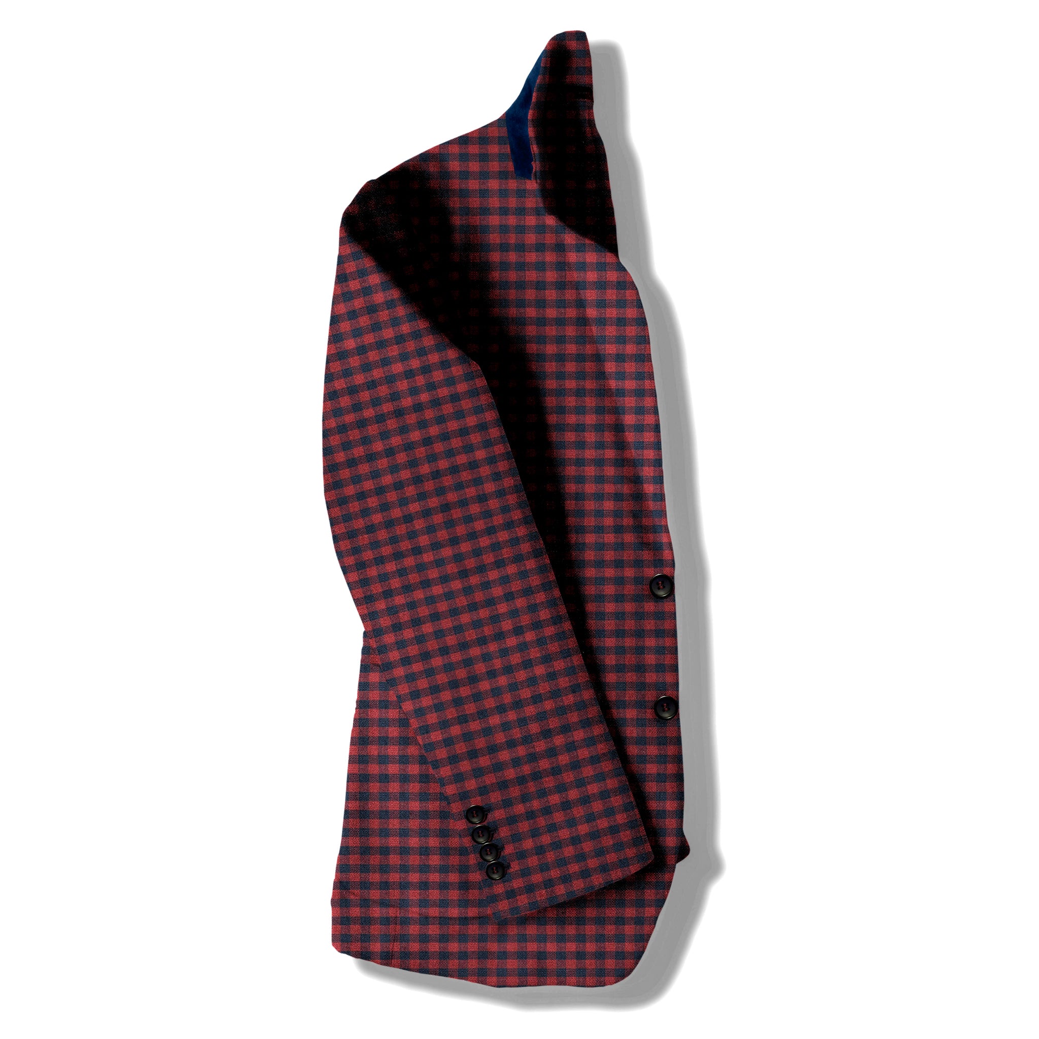 luxury mens red check blazer