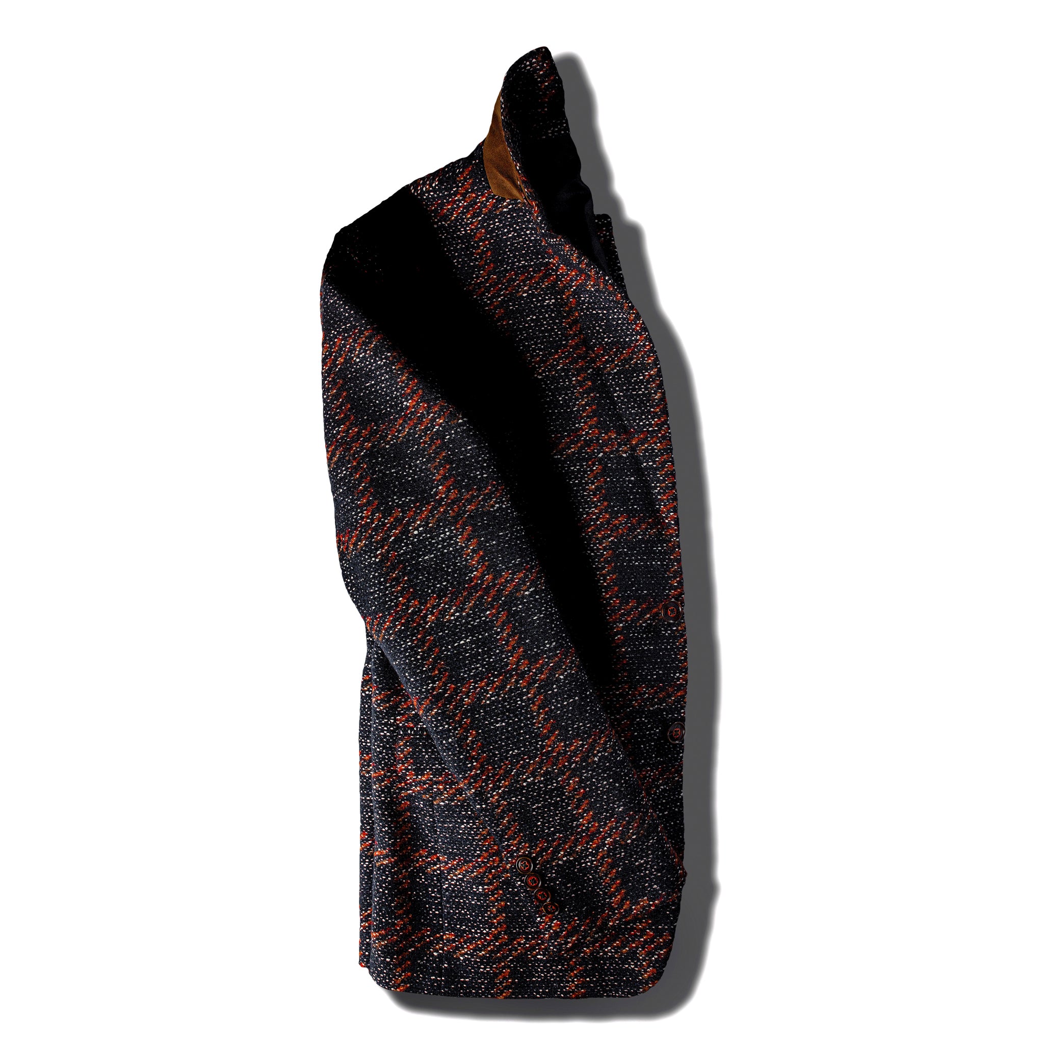 brown textured blazer for men