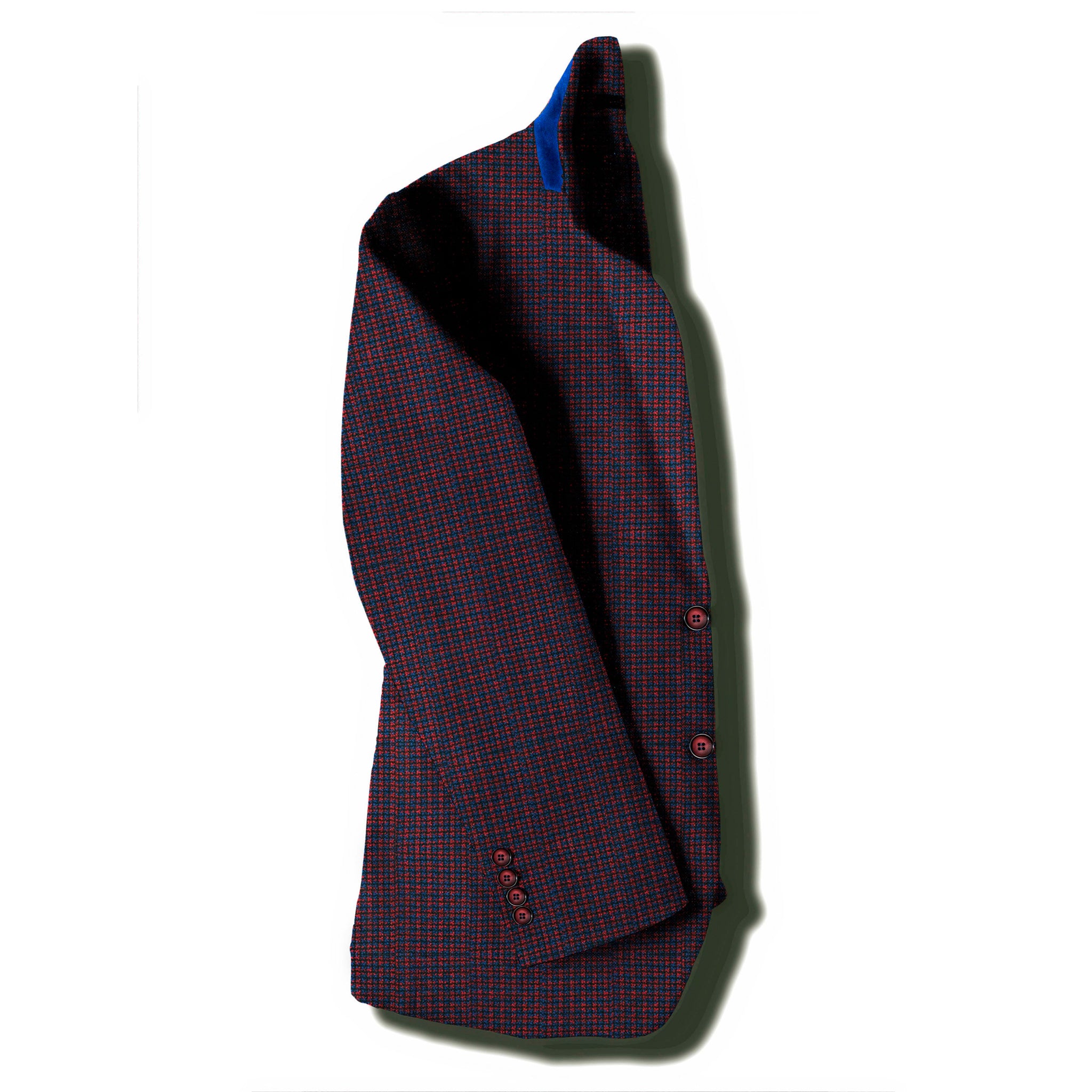 luxury blue small checks blazer for men