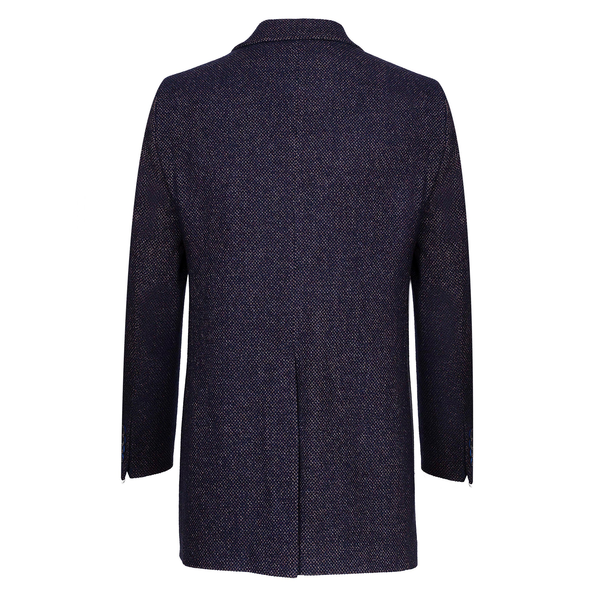 luxury men's blue overcoat