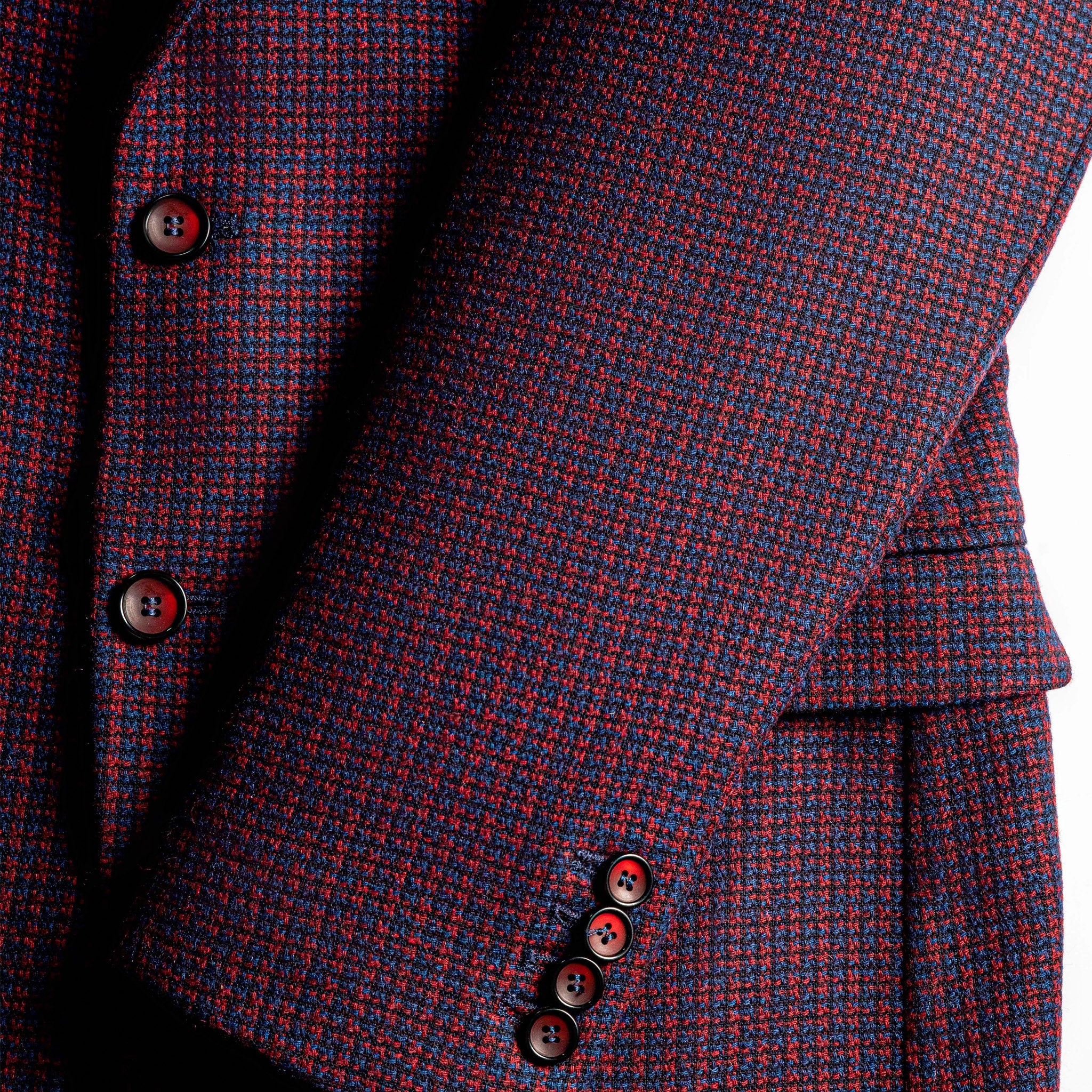 luxury blue small checks blazer for men