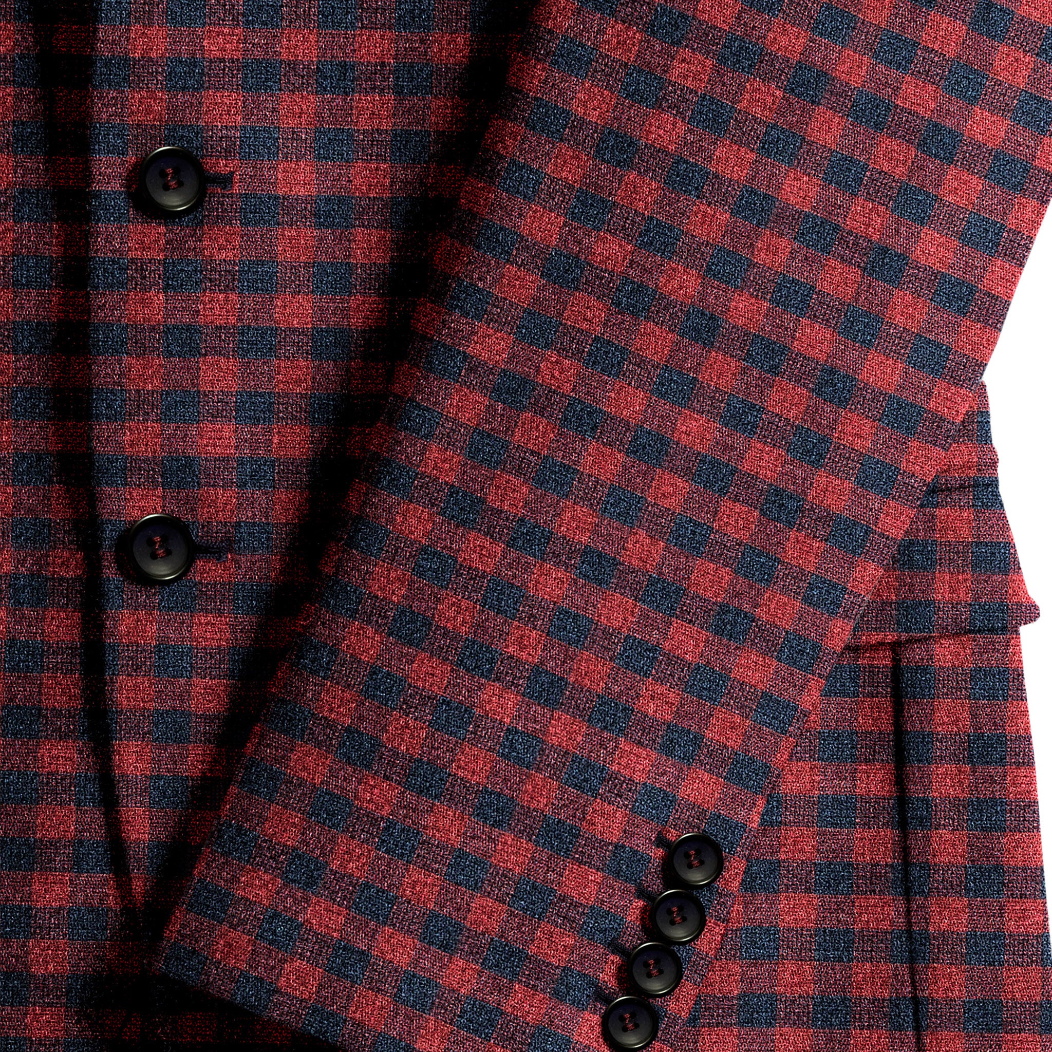luxury mens red check blazer