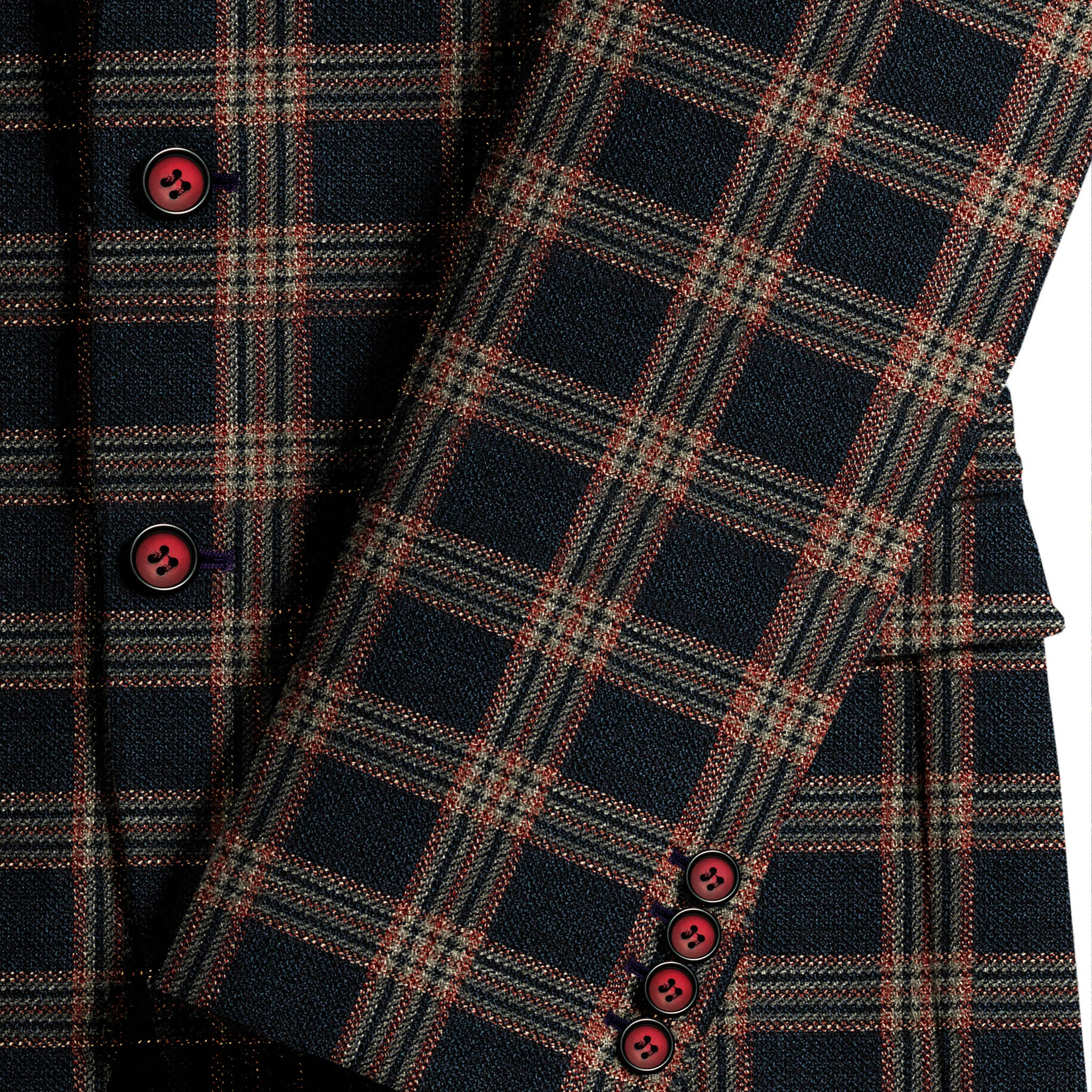 mens blue checked blazer