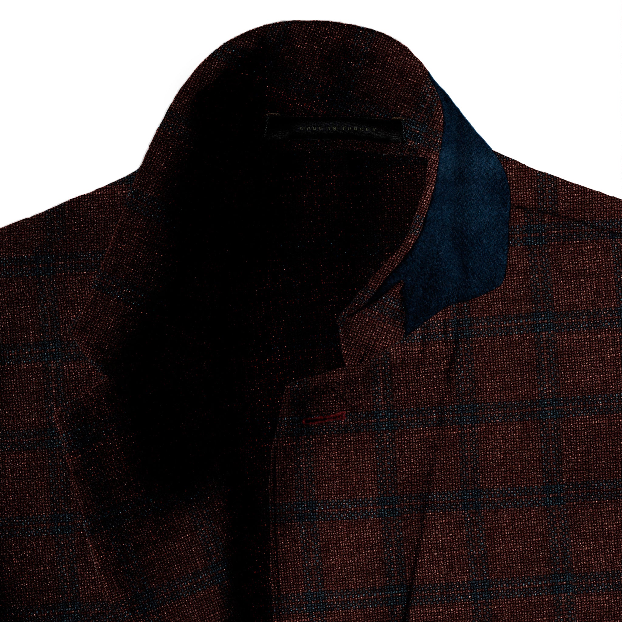 luxury mens maroon checked blazer