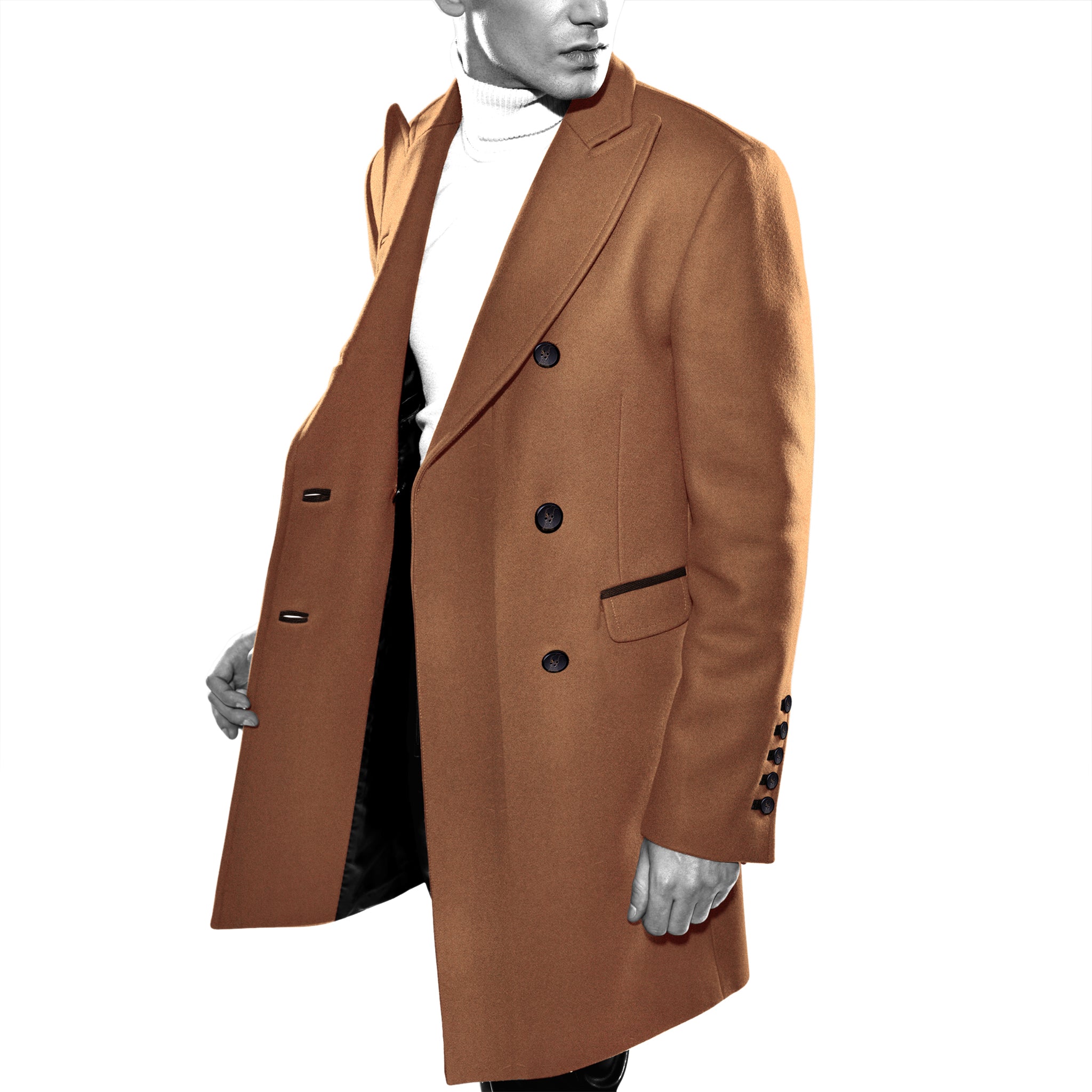 SAHARA SANDS - Men's Camel Overcoat