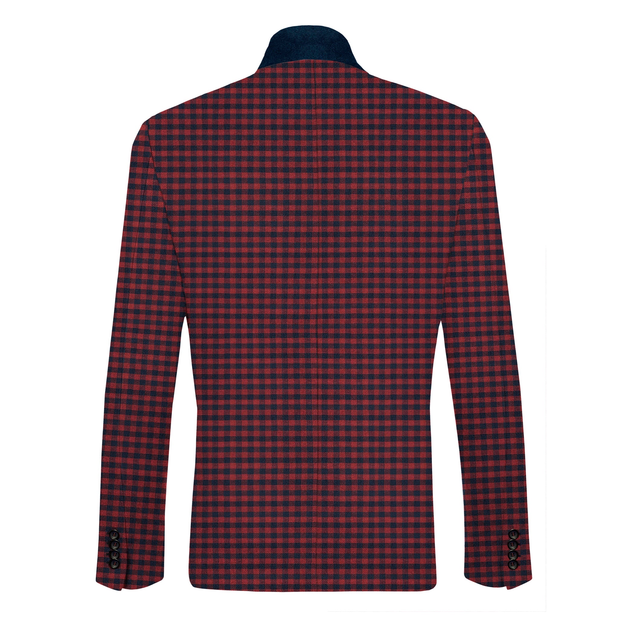 luxury mens red check blazer