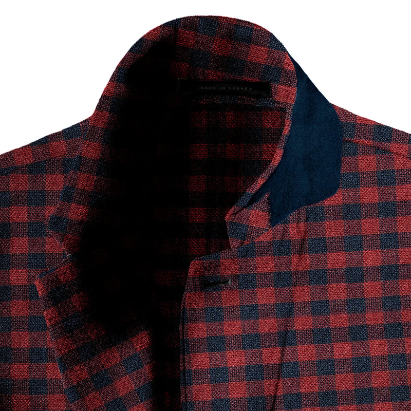 Mens red check blazer hotsell