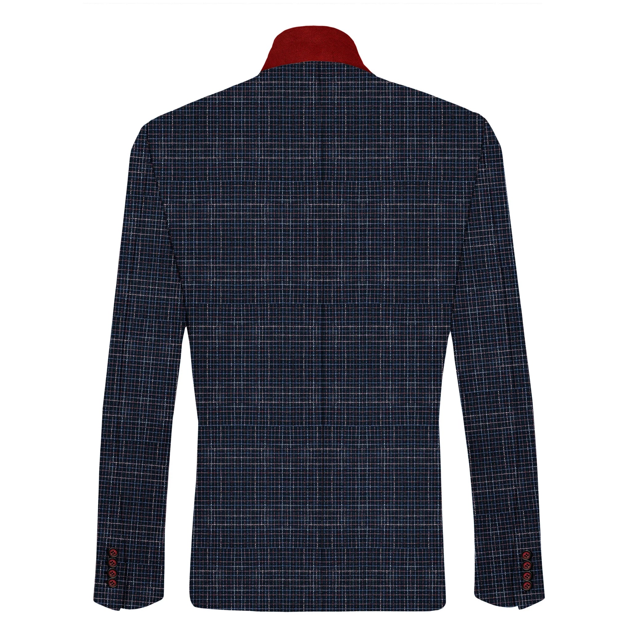 luxury blue textured blazer