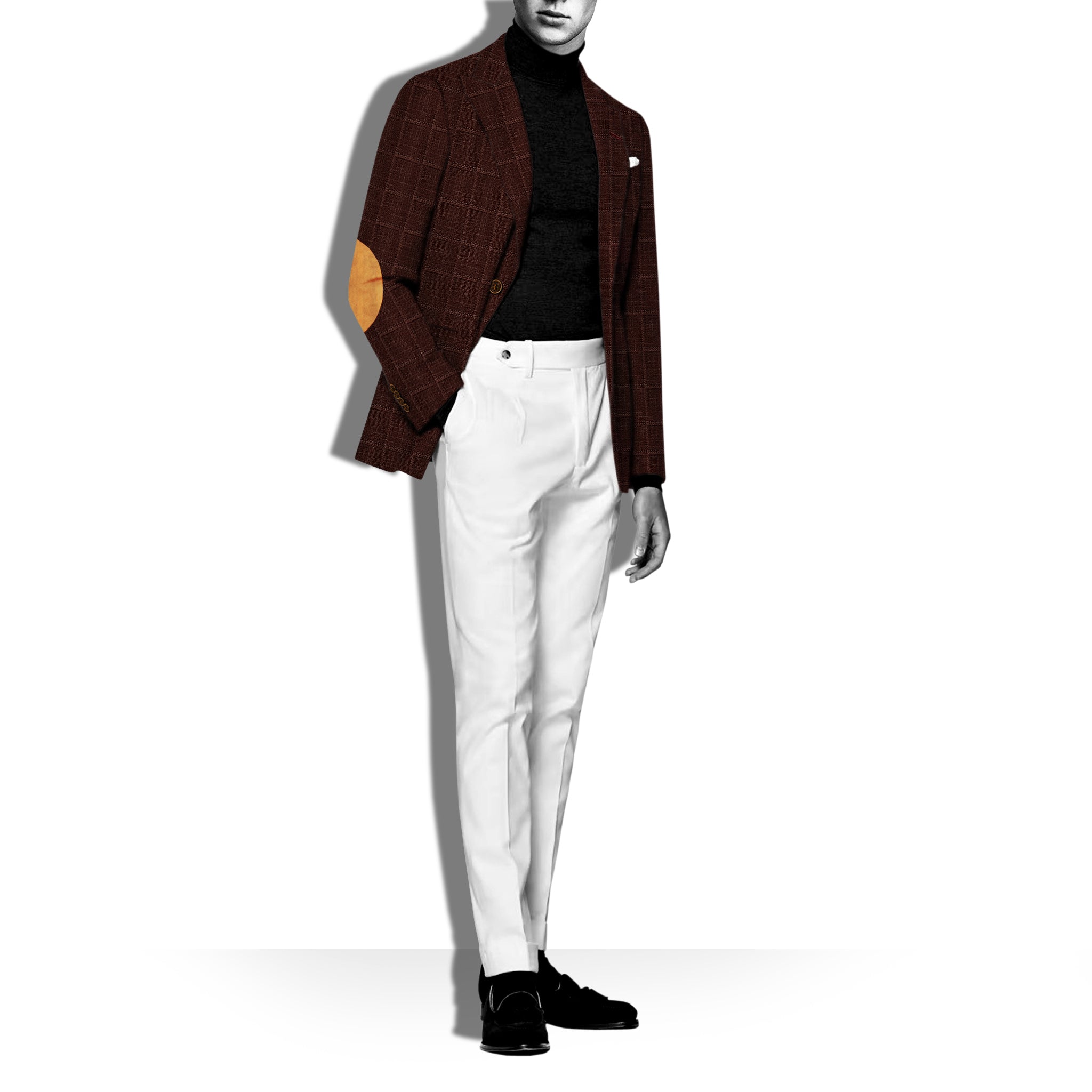 DEVILS OWN - Luxury Men's Burgundy Blazer