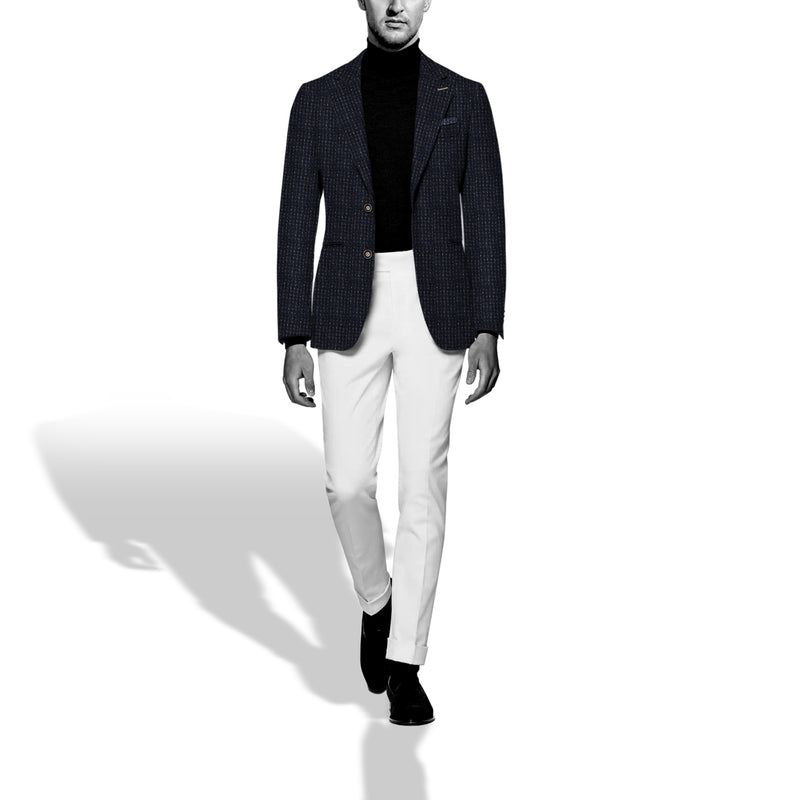 Branded Men s Blue Blazer With Elbow Patches Online In US VIRVITTORE