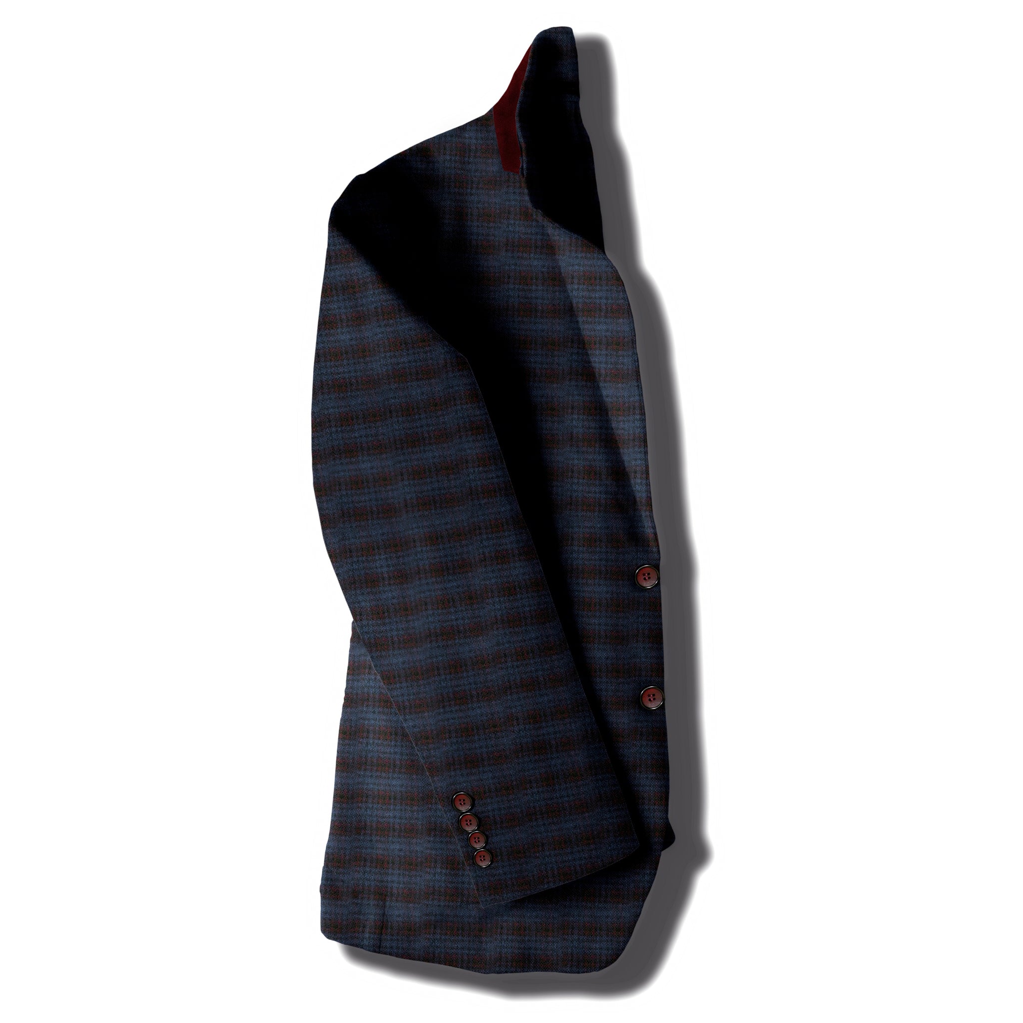 luxury men's blue with red striped blazer 