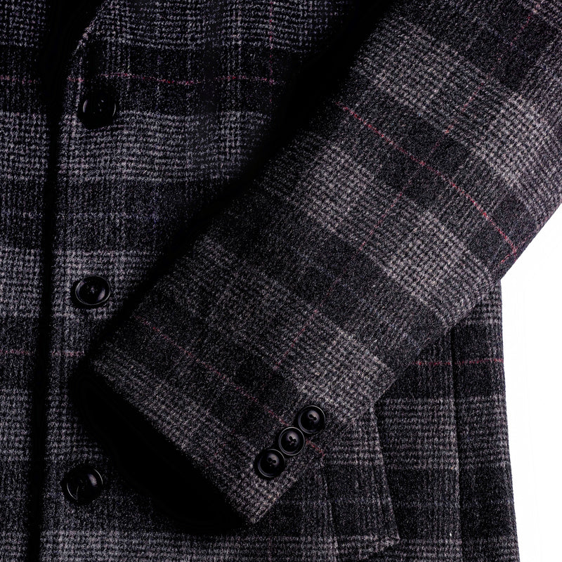 nostalgic mens grey overcoat
