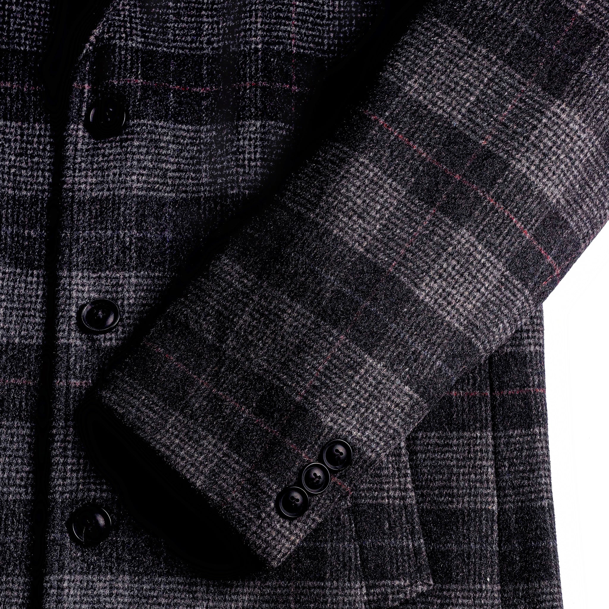 nostalgic mens grey overcoat
