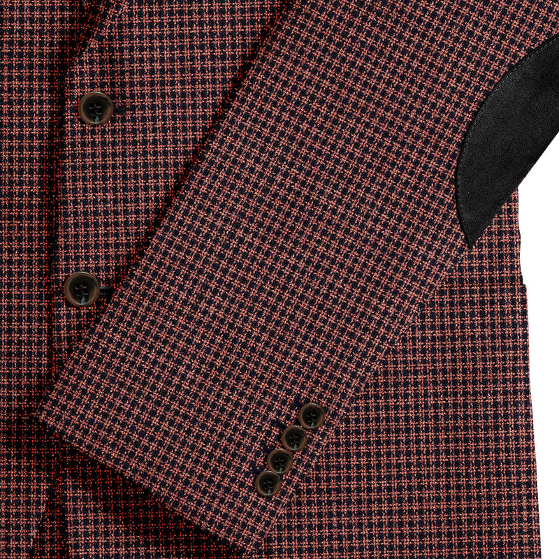 luxury mens blue textured blazer