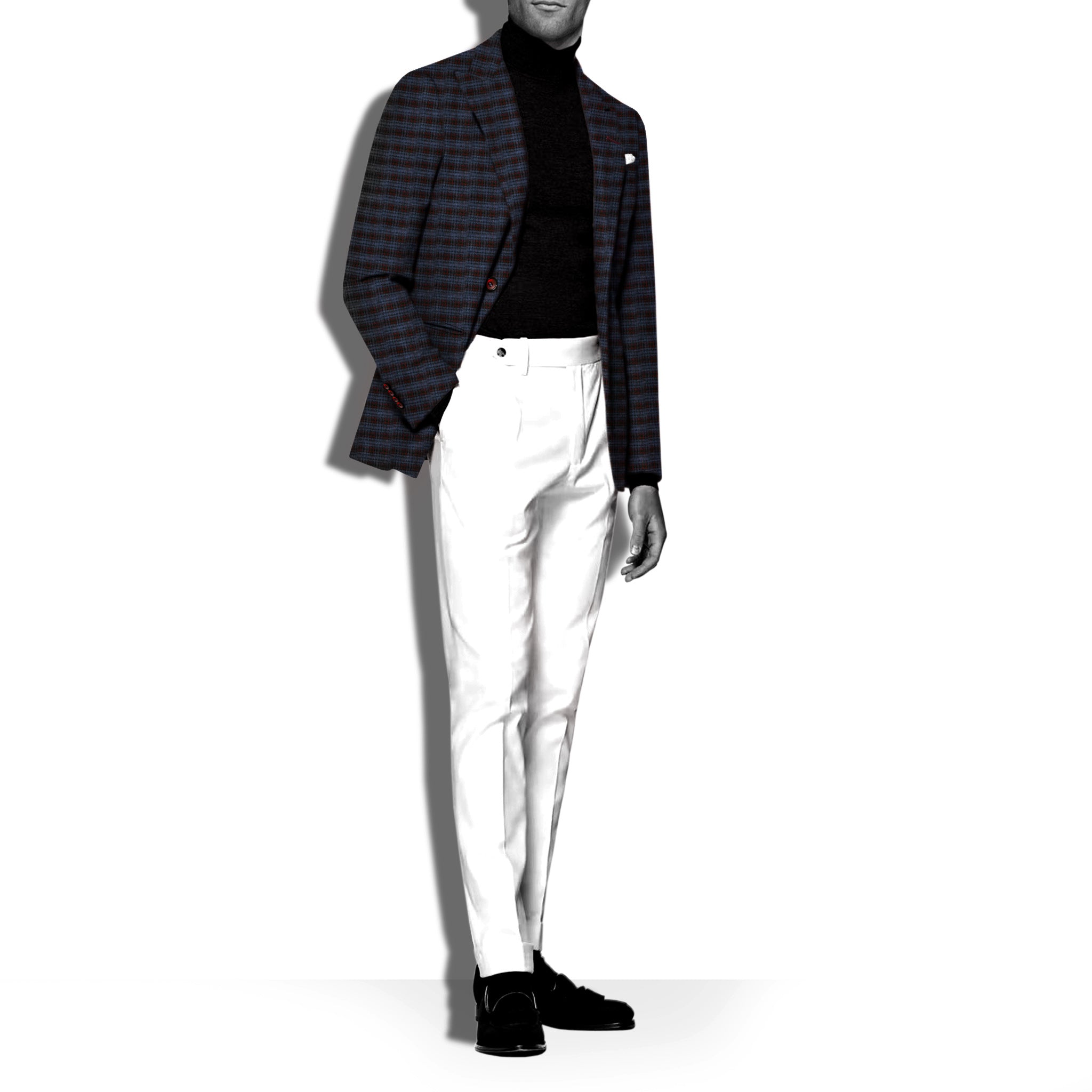 SOULFUL VOYAGE - Luxury Men's Blue Striped Blazer