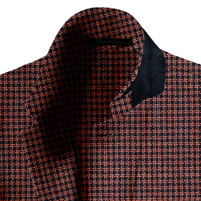 luxury mens blue textured blazer
