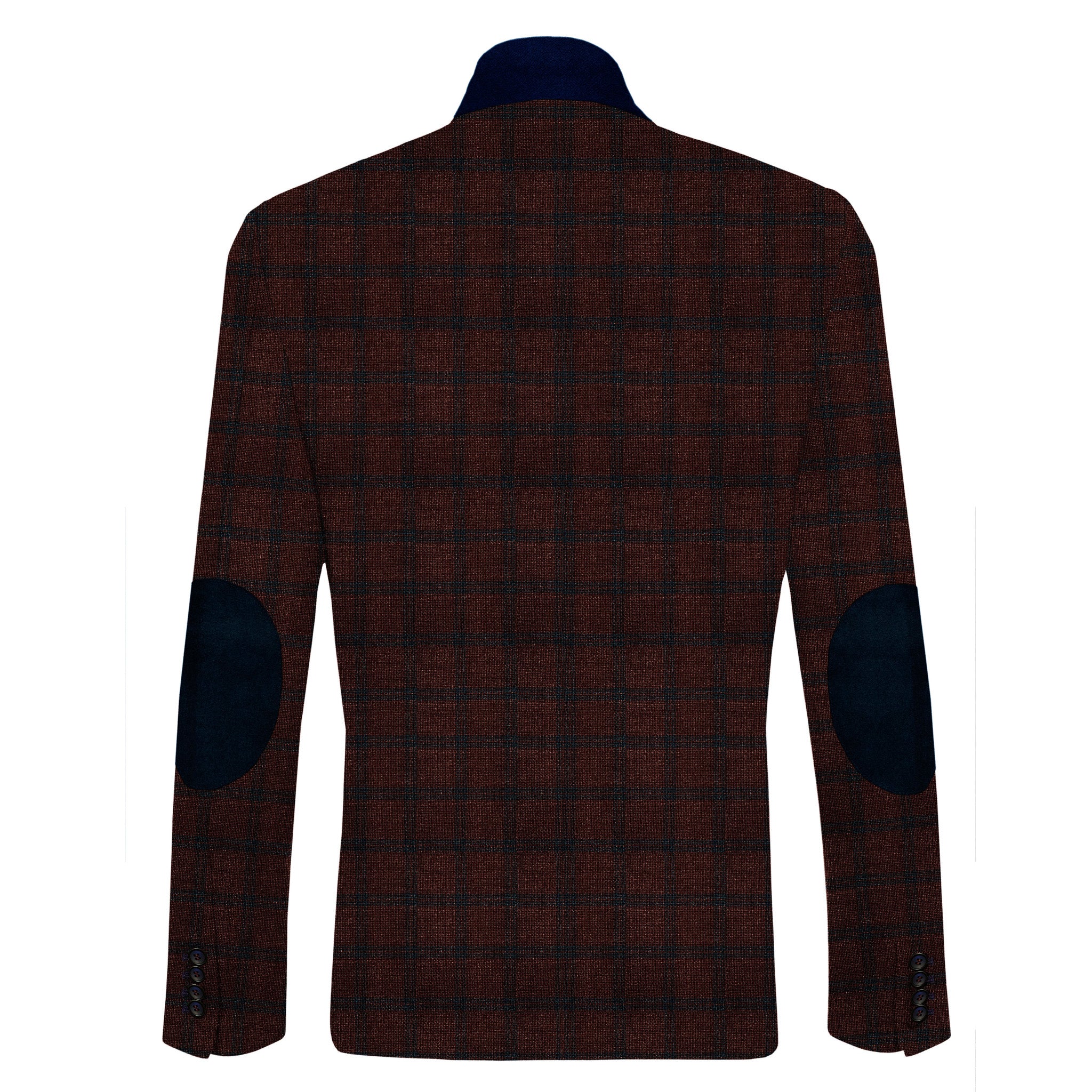 luxury mens maroon checked blazer